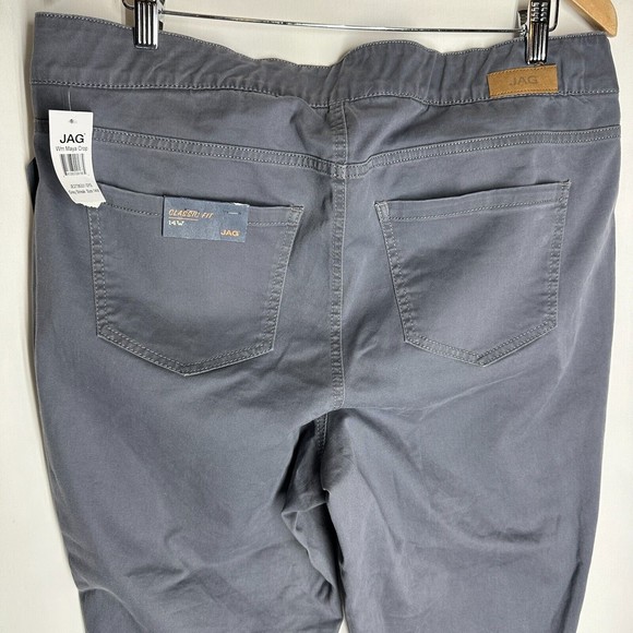 NWT Jag Womens Pull On Pants Size 14W Gray Streak Maya Slim Smooth Tummy - Picture 6 of 8